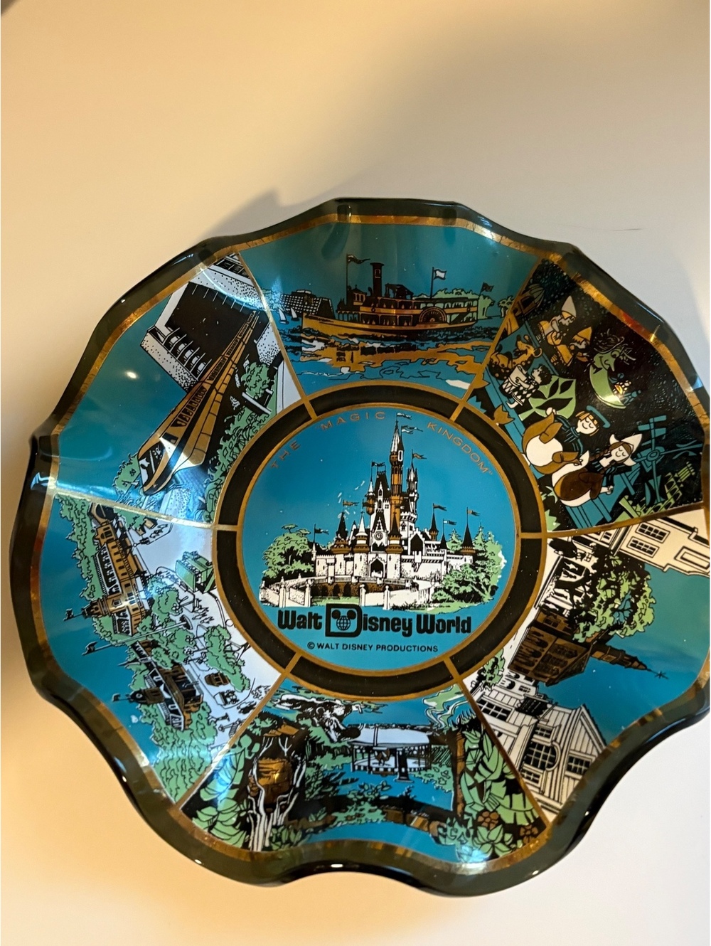 Vintage Walt Disney World Magic Kingdom Decorative Ashtray